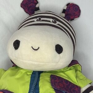 B. Toys Giggly Zippies Zebb Zebra 16" Plush 2+ Years Works Stuffed Animal